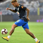 Neymar, en un entrenamiento con Brasil en Riad.-EL PERIÓDICO