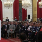 Emmanuel Macron durante su discurso anual a los embajadores. /-PHILIPPE WOJAZER / AP