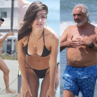 De izquierda a derecha, Eva Longoria, Emily Ratajkowski, Flavio Briatore y Makoke, en las playas.-EL PERIÓDICO