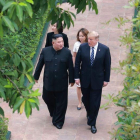 Donald Trump y Kim Jong-un en la cumbre de Vietnam.-KCNA VIA KNS