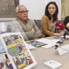 Gonzalo Santonja (ILCyL), Laura Sebastián (FundaciónCajacírculo) e Iván Sarnago (Unrated Comics) presentaron ayer esta aventura gráfica.-ISRAEL L. MURILLO