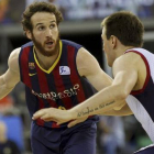 El base brasileño Marcelinho Huertas está cada vez más cerca de los Lakers.-EFE / ALEJANDRO GARCÍA