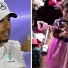 Hamilton y su sobrino disfrazado de princesa.-EL PERIÓDICO