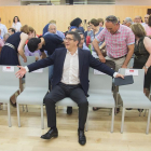 Patxi López, antes de su intervención, ayer, en Burgos.-ICAL