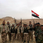 El Ejército sirio celebra su victoria en la ciudad de Palmira.-REUTERS / SANA