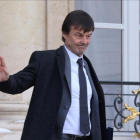 El ministro Nicolas Hulot abandona el Palacio del Elíseo.-AFP / LUDOVIC MARIN