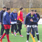 El conjunto gualdinegro durante un entrenamiento.-ISRAEL L. MURILLO