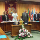 El acto conmemorativo tuvo lugar ayer en el salón de Plenos del Ayuntamiento de Aranda.-L.V.