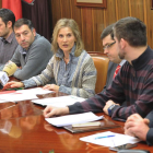 María Luisa Ortega (Junta), Javier García Bueno (Caja Rural), Julián Vesga (FEC) y Fernando Gómez (Ayuntamiento).-ISRAEL L. MURILLO