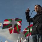 Arnaldo Otegi iniciará una gira europea mes y medio después de su salida de prisión.-AP / ALVARO BARRIENTOS