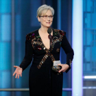 Meryl Streep, durante el discurso en los Globos de Oro en el que cargó contra Donald Trump.-PAUL DRINKWATER / REUTERS