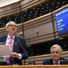 Jean-Claude Juncker en el Parlamento Europeo.-AFP / EMMANUEL DUNAND