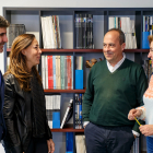 Víctor Atapuerca, director de Arquia en Burgos, SolCandela Alcover, Javier Achirica, presidente del Colegio de Arquitectos, y María José Abajo. SANTI OTERO