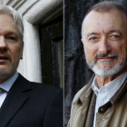 Julian Assange y Arturo Pérez Reverte.-EL PERIÓDICO
