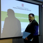 Oriol Junqueras, durante un acto en la Conselleria dEconomia antes de su cese y encarcelamiento-DANNY CAMINAL
