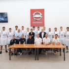 Plantilla y cuerpo técnico del Nissan Grupo de Santiago que militará en la Liga EBA-Israel L. Murillo