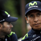 Quintana y Valverde, en la presentación de equipos del Tour 2016.-AFP / LIONEL BONAVENTURE