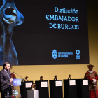 Julián Alonso durante el discurso de agradecimiento. Susana Santamaría / Ayto. de Burgos