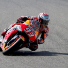 Márquez en Alcañiz durante la jornada de hoy.-EFE