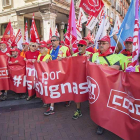 Manifestación de la marcha que llegó la semana pasada de Galicia y Asturias a Valladolid.-ICAL