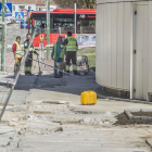 Imagen de las obras de urbanización en el entorno del Coliseum.-ISRAEL L. MURILLO
