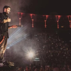 Melendi, en la actuación en la plaza de toros de Las Ventas de Madrid.-