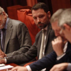 Carles Viver Pi-Sunyer comparece en el Parlament, este miércoles.-JULIO CARBÓ