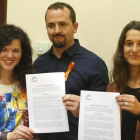 Los diputados de Podemos presentan las iniciativas sobre medios de comunicación, en el Congreso.-EFE