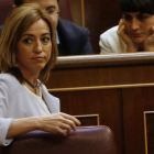 Chacón, durante el último pleno de la XI legislatura.-AGUSTÍN CATALÁN