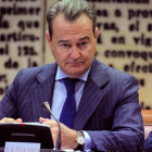 El secretario de Estado de Defensa Agustín Conde durante su comparecencia ante la Comisión de Defensa del Senado.-VICTOR LERENA (EFE)