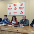 Imagen de los portavoces de UGT en el sector del campo.-L. V.