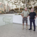 Ferrán Adriá con Eudald Carbonell y Juan Luis Arsuaga, durante su visita al Museo de la Evolución.-SANTI OTERO