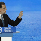 Mariano Rajoy, durante su intervención de este sábado en el congreso del PP.-EFE / JUANJO MARTIN