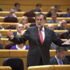 Rajoy, en la sesión de control al Gobierno en el Senado.-DAVID CASTRO