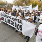 Los trabajadores de San Juan de Dios durante una de sus protestas para evitar el cierre del centro.-RAÚL G. OCHOA