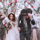 La instantánea de la boda de los vitorianos Miren y Xabier ha sido seleccionada en el top 50 del portal JunebugWeddings.-People Producciones