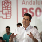 Pedro Sánchez, el pasado martes durante un acto en Jaén.-EFE / JOSÉ MANUEL PEDROSA