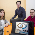 Blanca Serrano, Óscar Bustos y José Luis Cosío son algunos de los miembros del equipo que ha puesto en marcha este proyecto social.-Israel L. Murillo