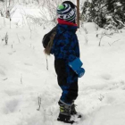 El hijo mayor de Messi, Thiago, disfrutando de la nieve en Finlandia, en una imagen que ha sido borrada posteriormente.-INSTAGRAM / ANTONELLA ROCUZZO