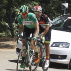 Carlos Barbero junto a Juan Carlos Riutort en la pasada Vuelta a Burgos.-SANTI OTERO