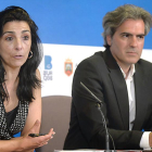 Gloria Bañeres y Jesús Ortego, durante la rueda de prensa de ayer.-ICAL