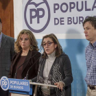 Ángel Ibáñez, Cristina Ayala, Begoña Contreras y Arturo Pascual durante su comparecencia, ayer, en Burgos.-SANTI OTERO
