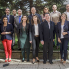 Los candidatos populares junto a Javier Lacalle y César Rico.-SANTI OTERO