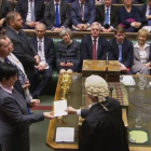 Comunicación del resultado de la votación sobre el 'brexit' en la Cámara de los Comunes.-AFP / PRU