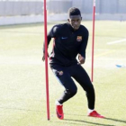 Ousmane Dembélé, en plena acción.-FC BARCELONA