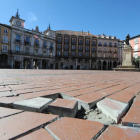 Imagen del pavimento de la Plaza Mayor.-ISRAEL L. MURILLO