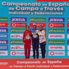 Cristina Ruiz en el podio del Campeonato de España de Campo a Través. RFEA