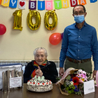 Teodosia López Castillo celebra su 100 cumpleaños. ECB