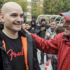 Óscar Álvarez, miembro de la Asamblea Contra la Especulación, después de ser puesto en libertad con cargos por agresión a un agente policial.-SANTI OTERO