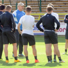 Imagen de un entrenamiento de la primera plantilla burgalesa en El Plantío.-ISRAEL L. MURILLO